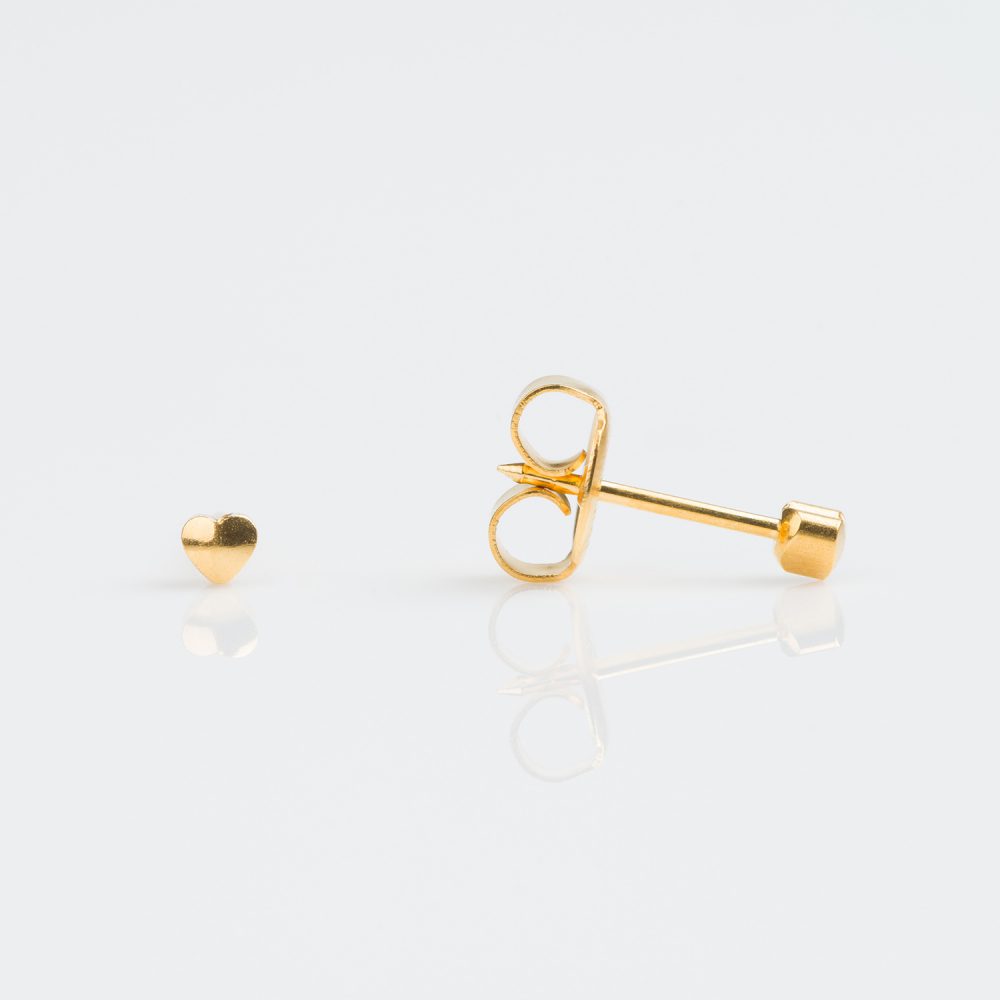 Gold Plated 3mm Heart